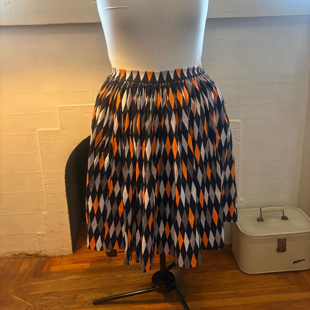 Pinup Couture Halloween Harlequin Jenny Skirt with Pockets
